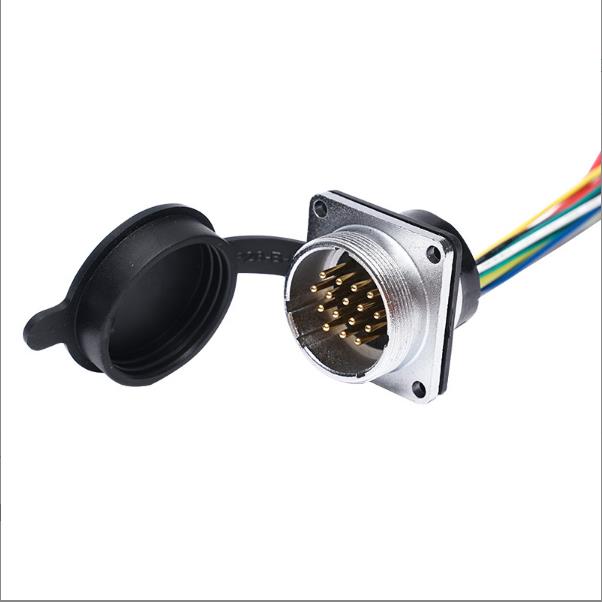 16PIN Aviation Plug PVC Male Connector Custom Wiring Harness 2