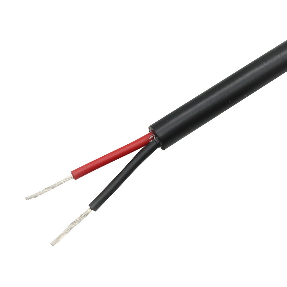Cross-section and stripping demonstration of the UL 2586 solar system power cable highlighting uniform insulation thickness