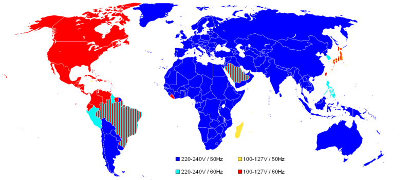Voltage World Map