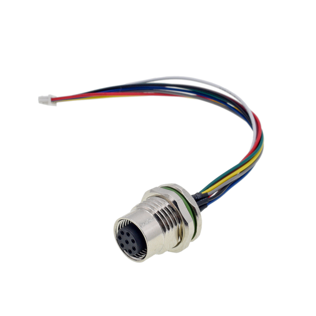 M12 Plug Female Connector Terminal Custom Cable Assembly 