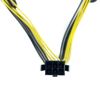 PVC Extension Cable 6P to Dual 8P Connector Cable Assembly\t\t\t